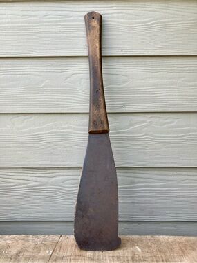 Vintage Sugar Cane Knife Farm Tool Cutting Blade Wood Handle Rustic Cabin Decor